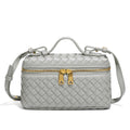 Pleciona torebka crossbody Tara w kolorze szarym