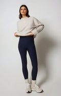 Nordic Luxe ocieplane legginsy zimowe – granatowe