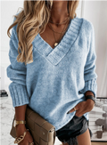 Sweter Velanya niebieski oversize
