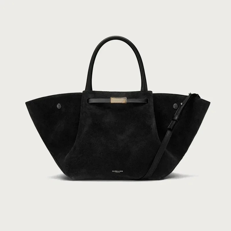 Firenze Suede Tote – czarna torba zamszowa