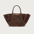 Firenze Suede Tote – ciemnobrązowa torba zamszowa