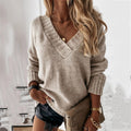 Sweter Velanya beżowy luźny oversize