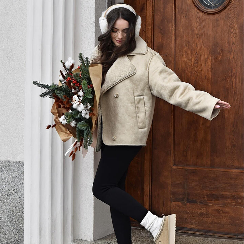 Nevada Luxe kurtka z szerokim kołnierzem – stylowa zimowa stylizacja