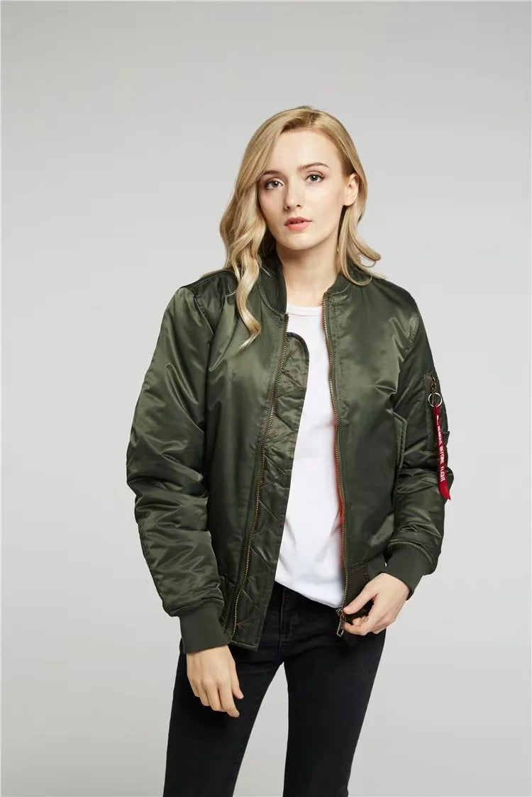 Kurtka bomber Lorayne MA-1 w kolorze khaki