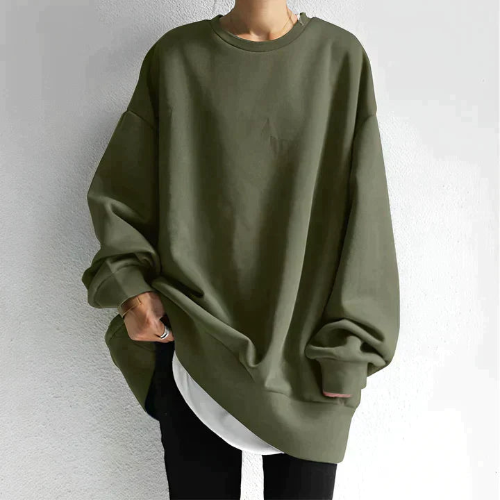 Lunara – sweter oversize w kolorze Czarny / Zwart – minimalistyczny, elegancki look.