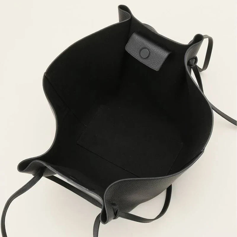 Avoria Torebka Tote – czarna duża torba z kokardą