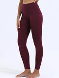Nordic Luxe legginsy z futerkiem – bordowe