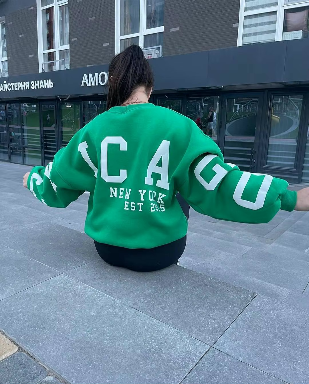 Chicago Vibes bluza miętowa
