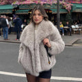 Płaszcz VelvetFur Luxe w kolorze beżowym