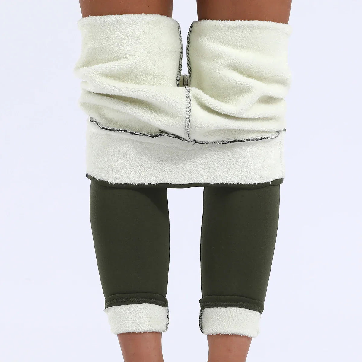 Nordic Luxe zimowe legginsy – zielone