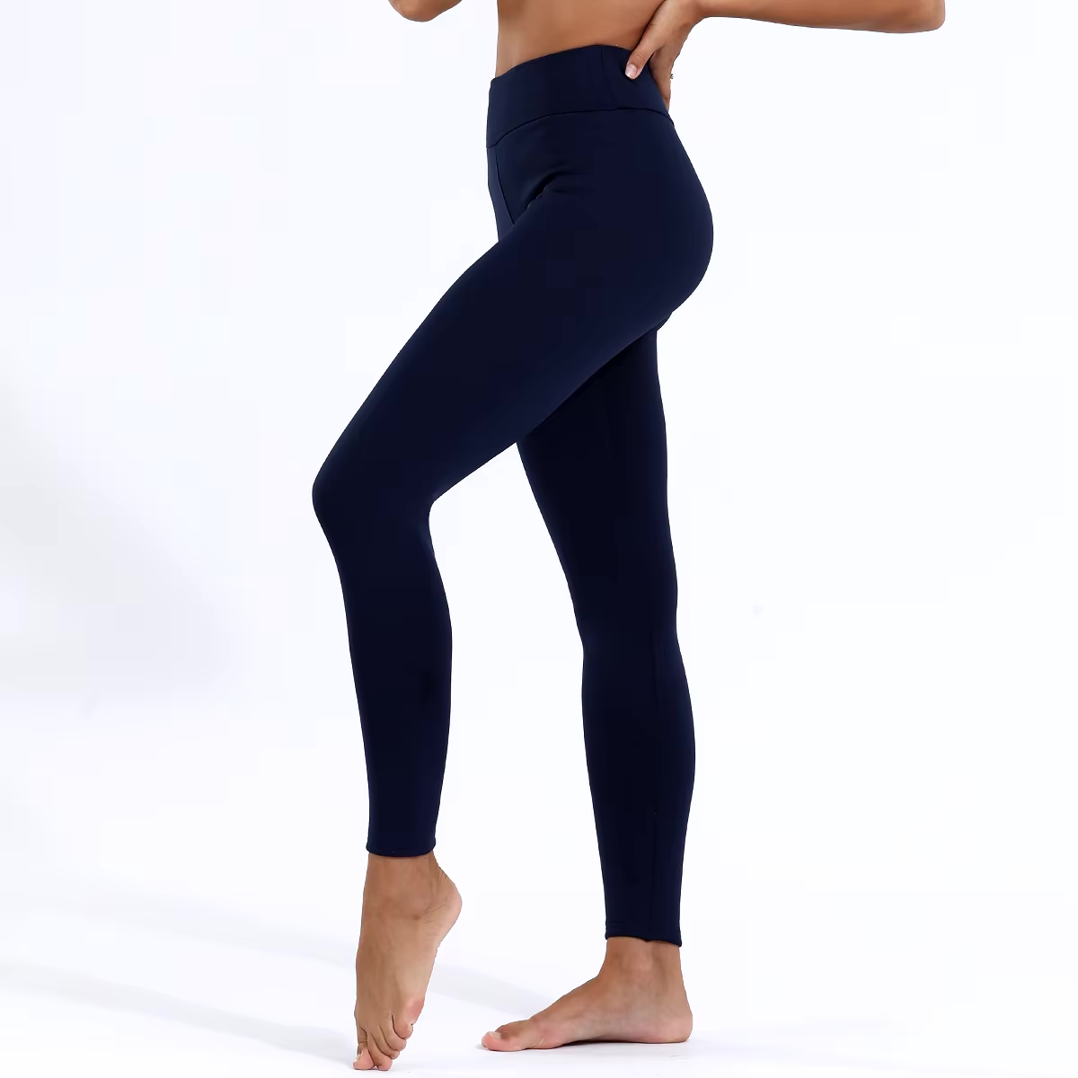 Nordic Luxe ocieplane legginsy zimowe – granatowe