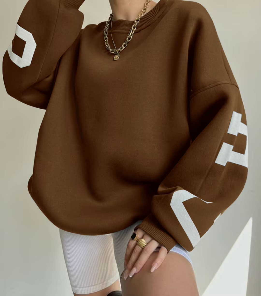 Chicago Vibes bluza brązowa