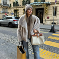 Płaszcz VelvetFur Luxe w kolorze beżowym