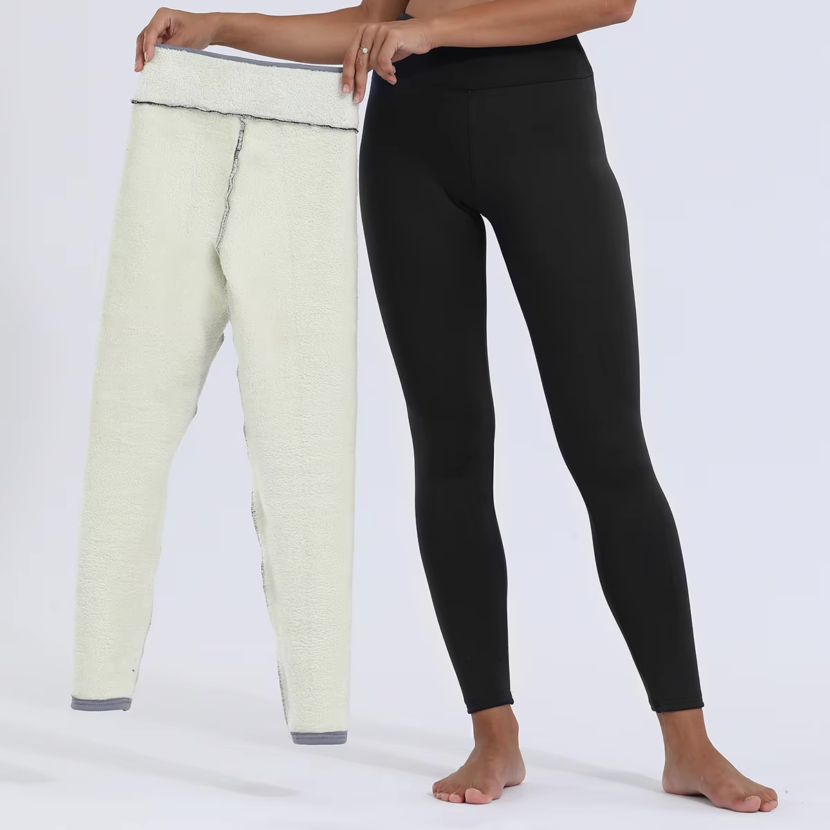 Nordic Luxe ciepłe legginsy – czarne