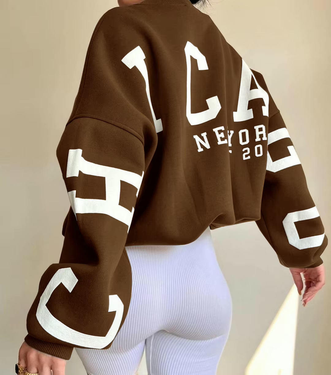 Chicago Vibes bluza brązowa