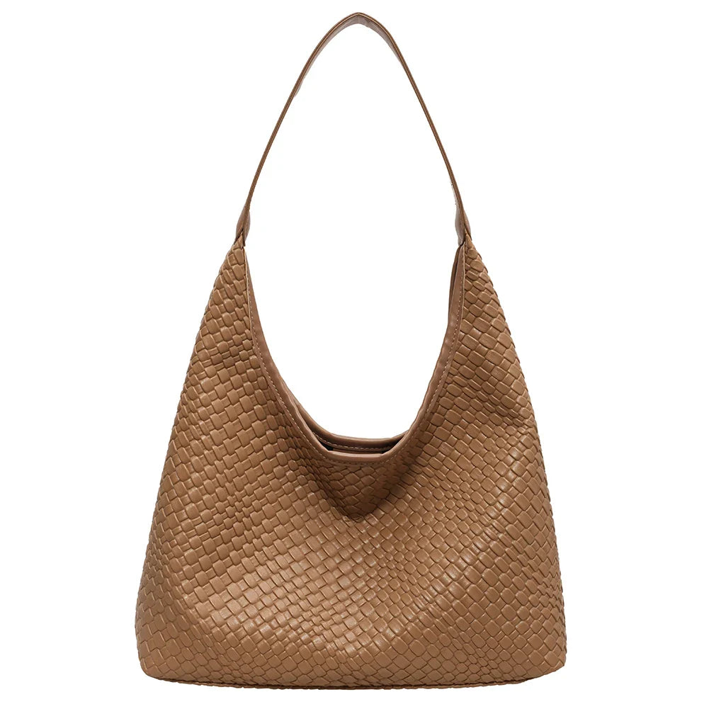 Livia Woven Tote modna torba – karmelowa