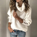 Lureva – sweter z golfem, kolor Biały / Wit – elegancki, miękki i kobiecy look.