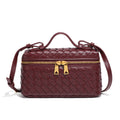 Pleciona torebka crossbody Tara w kolorze bordowym