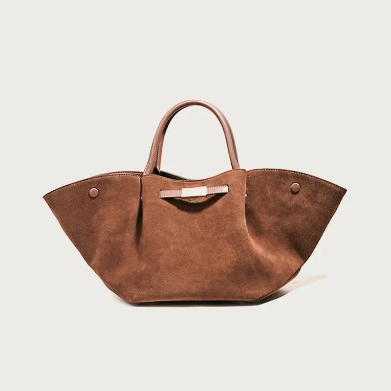 Firenze Suede Tote – brązowa torba zamszowa