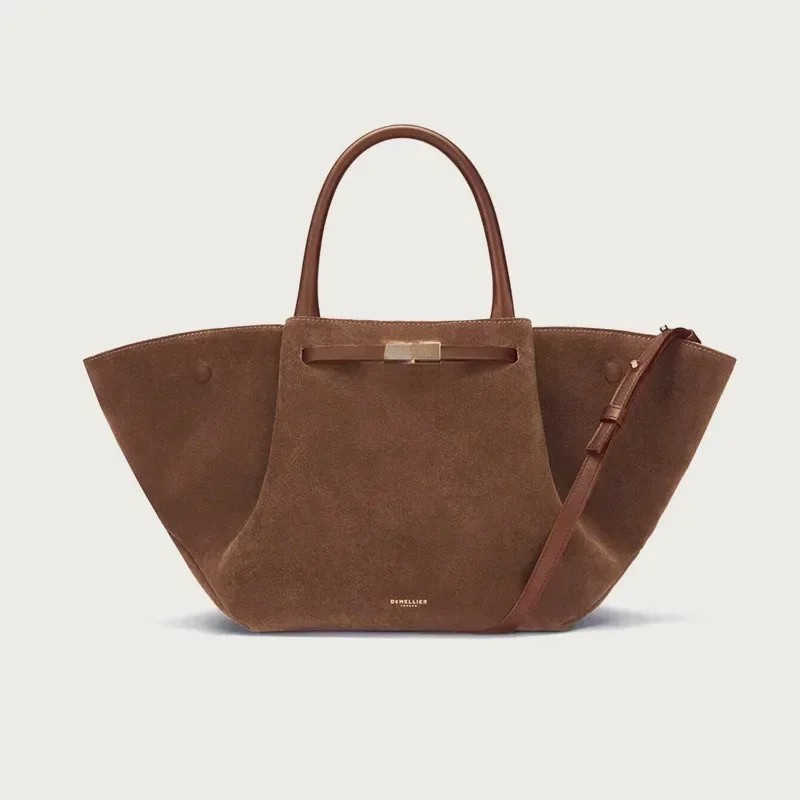 Firenze Suede Tote – brązowa torba zamszowa