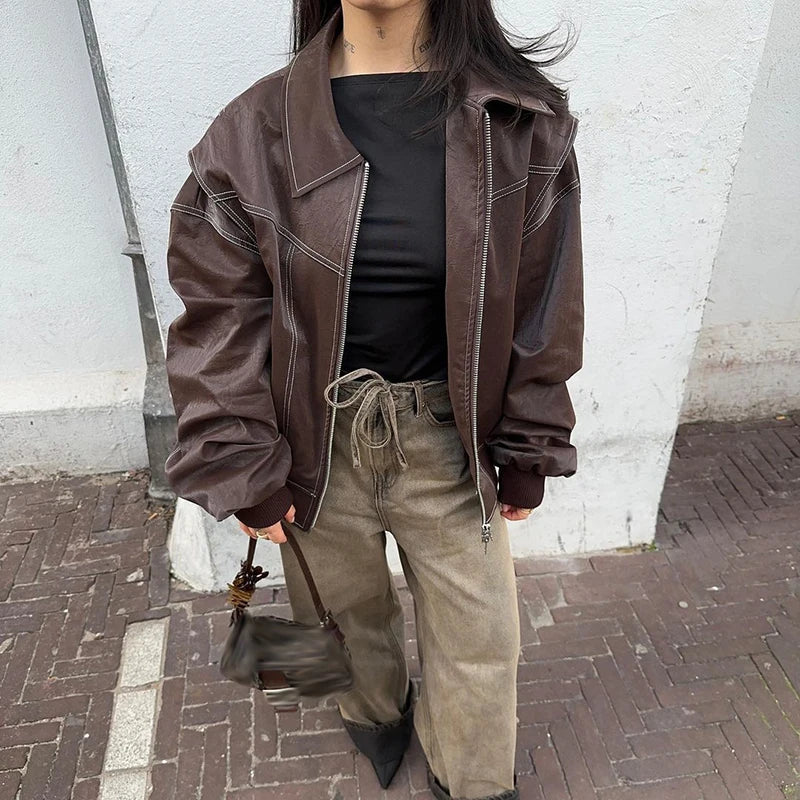 Kurtka Ember Leather w kolorze brązowym