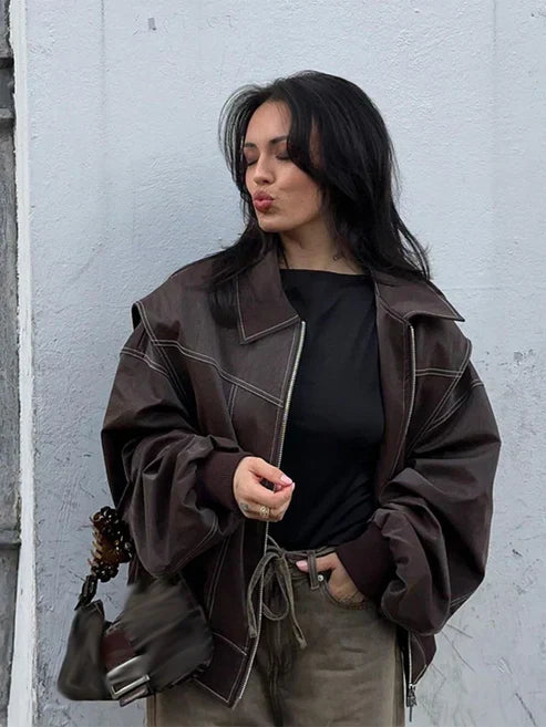 Kurtka Ember Leather w kolorze brązowym
