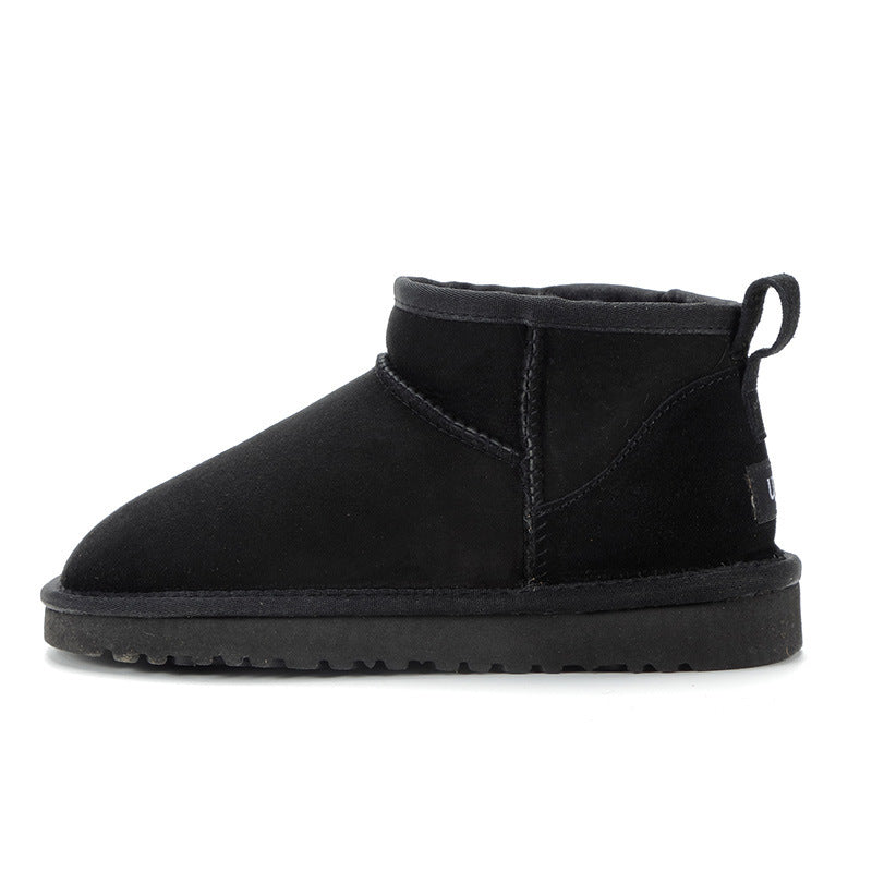 Czarne zimowe botki CozyFeet z gumową podeszwą