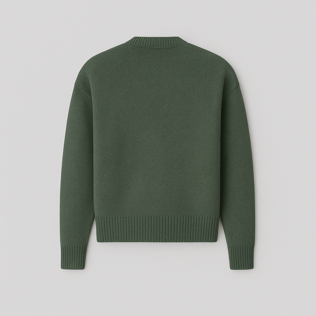Sweter Amaria zielony z białym sercem 