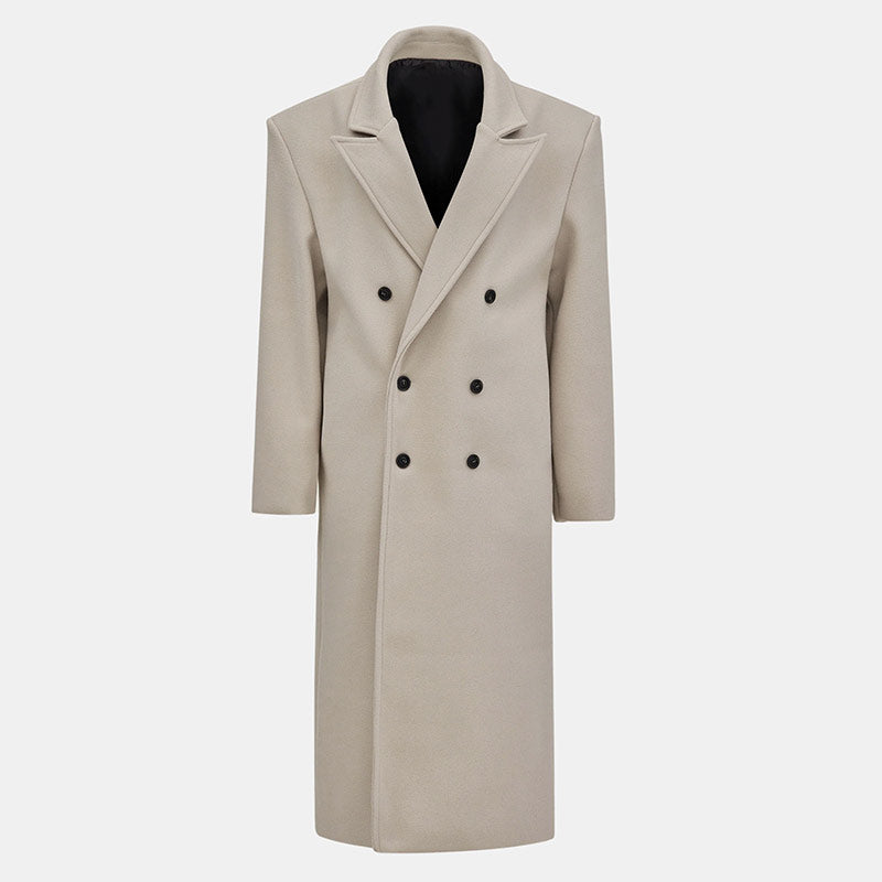 Marais coat beżowy / beige – stylowy płaszcz oversize na jesień